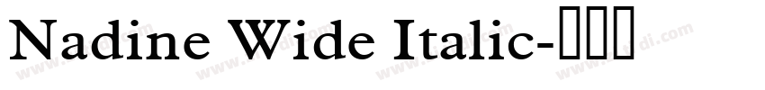 Nadine Wide Italic字体转换